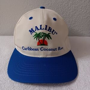 Malibu Caribbean Coconut Rum Cap - Blue and Cream